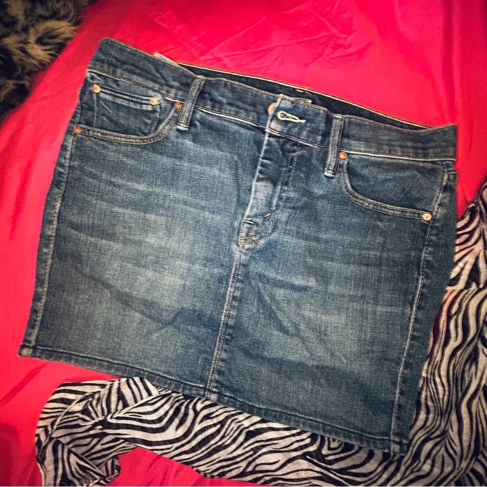 MOTHER Y2K denim mini skirt